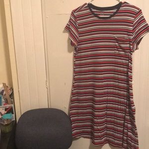 Red white blue stripped dress